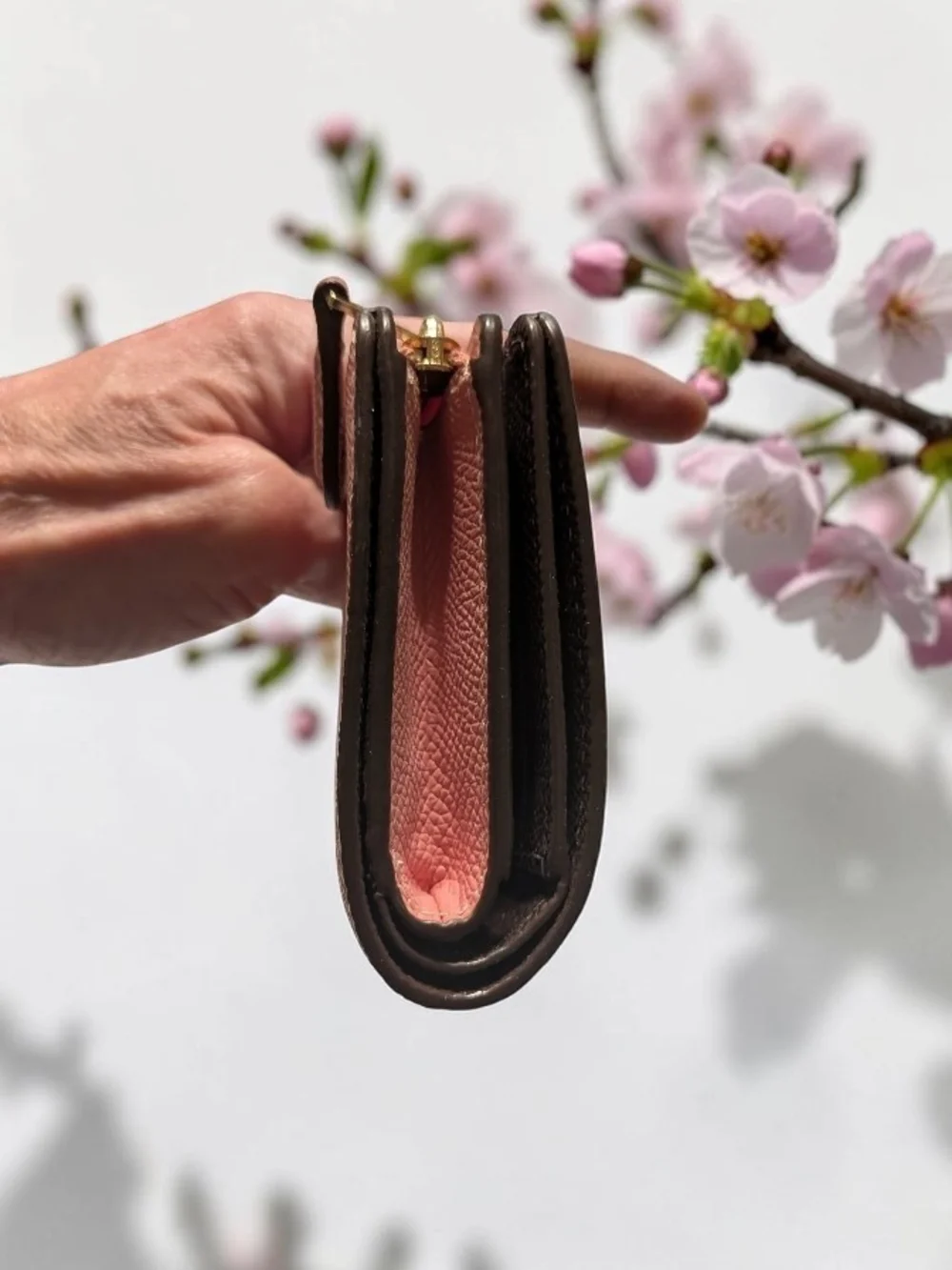 NWOT Coach Pink Saffiano Leather Compact Wallet